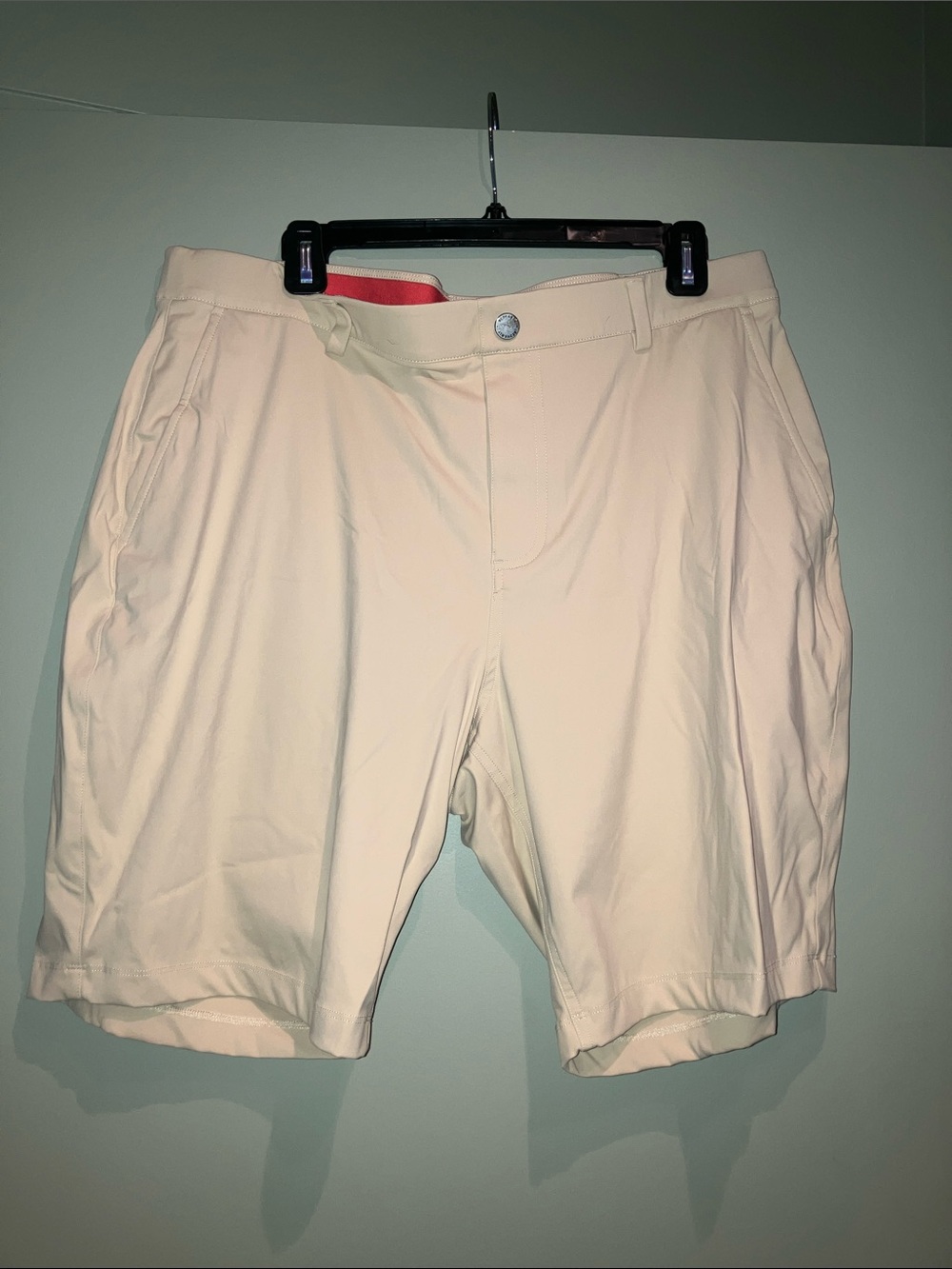 Redvanly Tan Performance Golf Shorts
